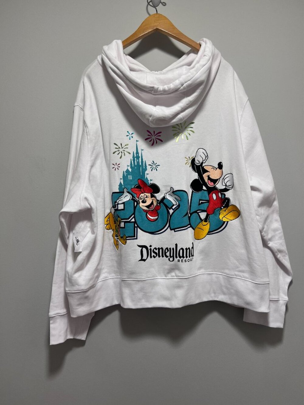 NWT Disney Disneyland Resort 2025 Mickey Minnie Full Zip Hoodie 3X